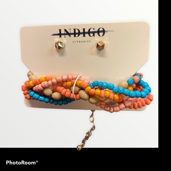Indigo Authority Monarch Pastel Bracelet Earrings - Picture 1 of 5